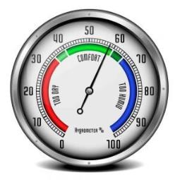 lower levels of humidity